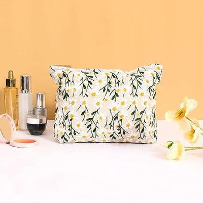 Andrea | Flower Embroidered Makeup Bag - Simplify Hub