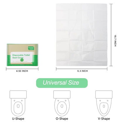 Flushable Travel Toilet Seat Covers | 50 Pack - Simplify Hub