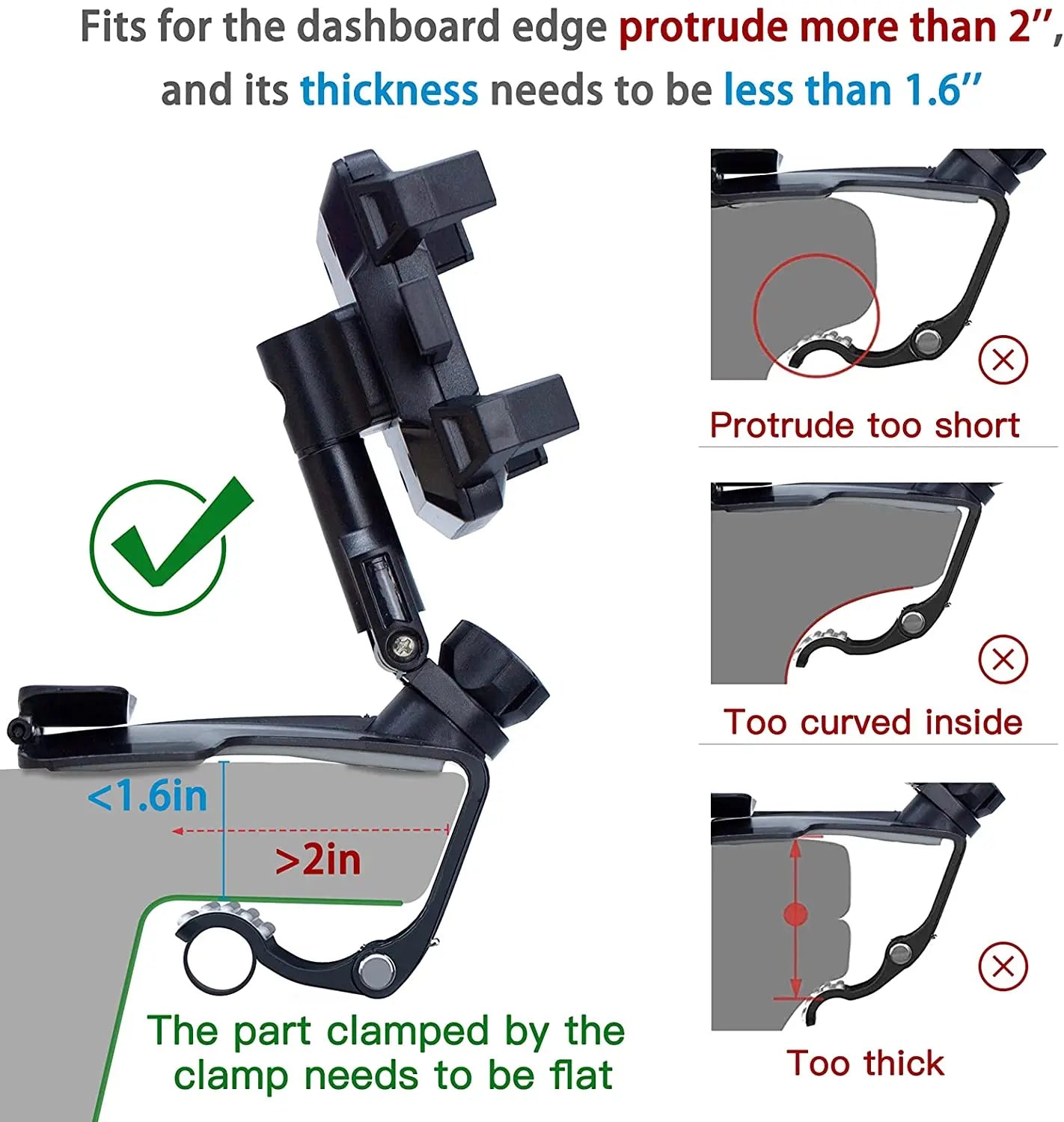 1080 Degree  Phone Mount for Car Dashboard