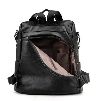 Tourer | Women's Anti-Theft Leather Backpack - Simplify Hub