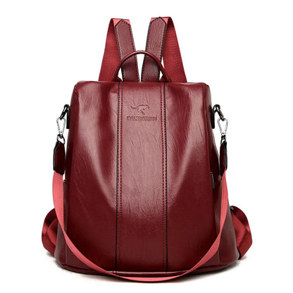 Tourer | Women's Anti-Theft Leather Backpack - Simplify Hub