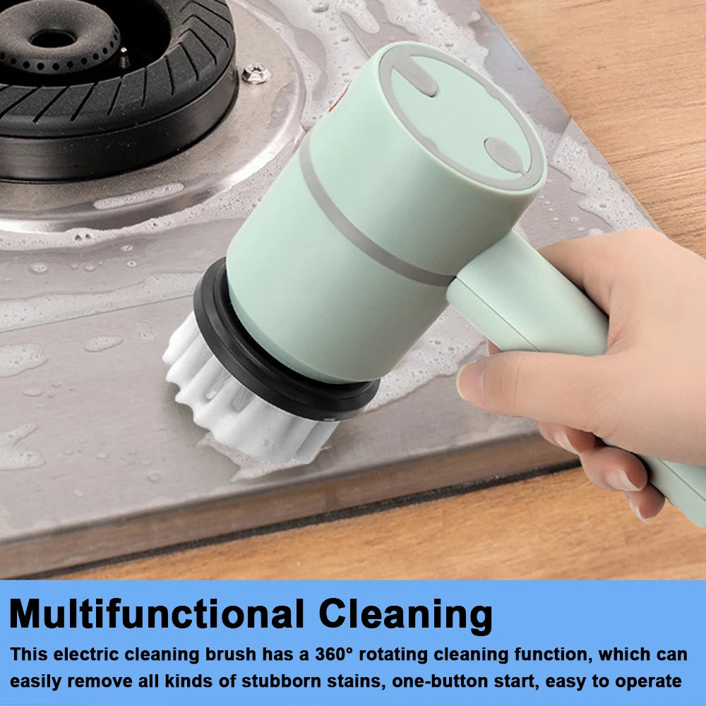 Electric Cleaning Brush – 360° Rotating Power Scrubber