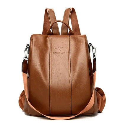 Tourer | Women's Anti-Theft Leather Backpack - Simplify Hub