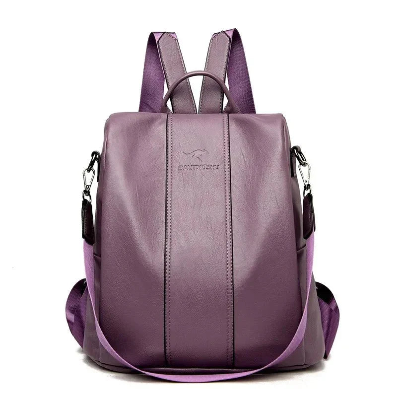 Tourer | Women's Anti-Theft Leather Backpack - Simplify Hub