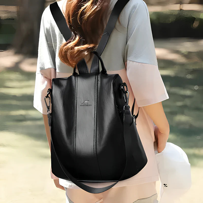 Tourer | Women's Anti-Theft Leather Backpack - Simplify Hub